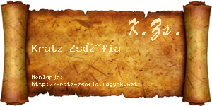 Kratz Zsófia névjegykártya